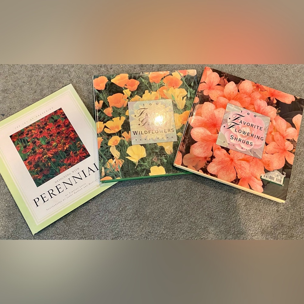 Garden Book Set - Perennial, Wildflowers & Flowering Shrubs - Floral Collection